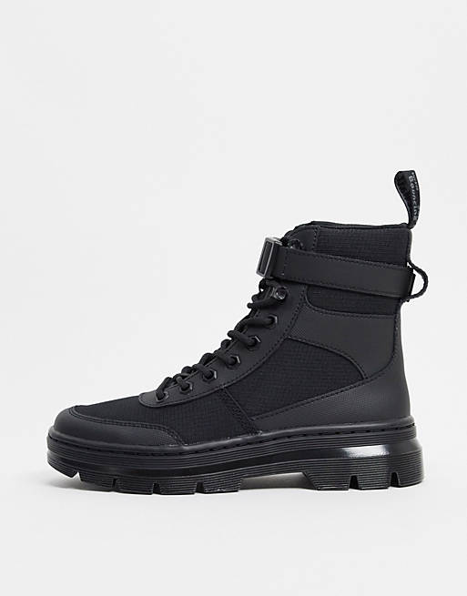Dr Martens Combs tech ankle strap ankle boots in black