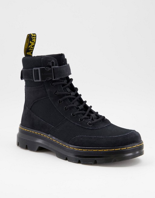 Dr Martens Combs Tech boots in black canvas