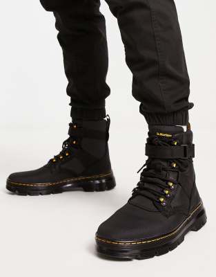 Dr Martens combs tech ii  8 eye boots in black - ASOS Price Checker