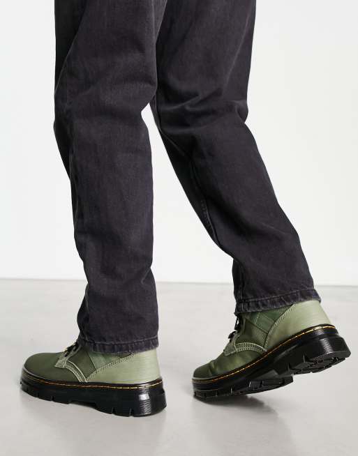 Dr Martens - Combs Tech ii - Kakigrønne støvler med 8 snørehuller, 2 af 4