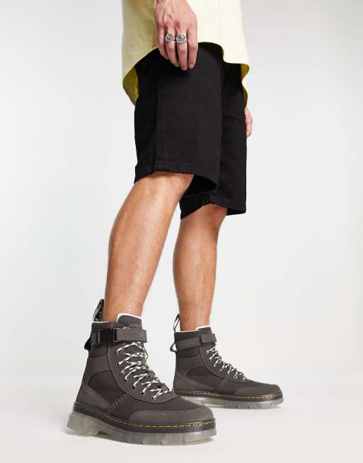 Dr. Martens - Combs Tech - Støvler med 8 snørehuller i gunmetal med isfarvet sål , 4 af 4