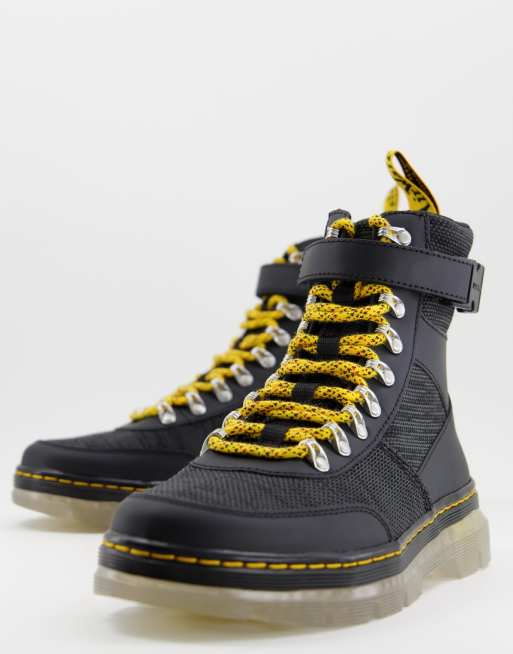 Dr Martens - Combs Tech - Støvler med 8 snørehuller i i sort metalfarve