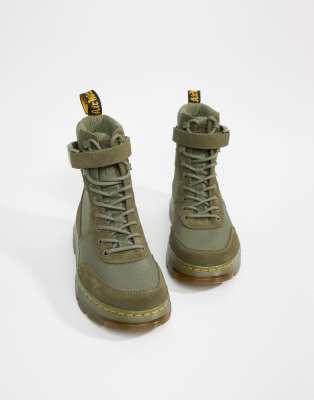 dr martens combs tech tie boots in khaki