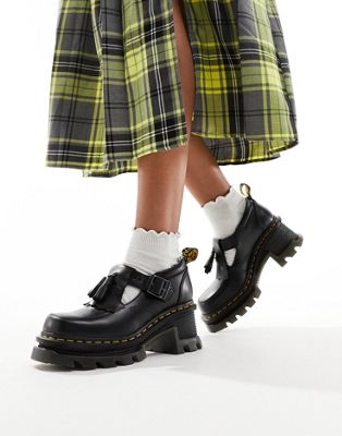 Dr Martens Corran mary jane heeled shoes in black - ASOS Price Checker
