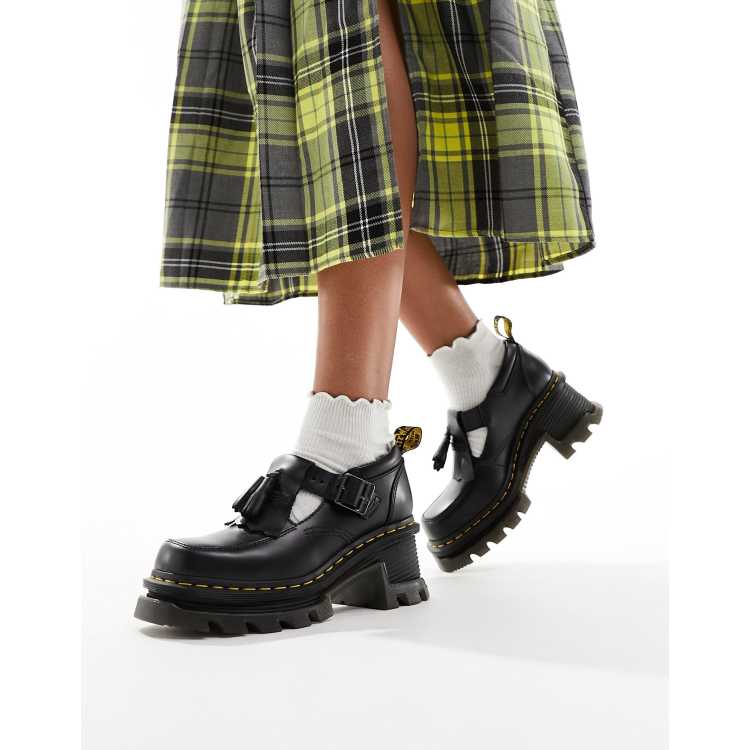 Dr Martens Corran mary jane heeled shoes in black ASOS