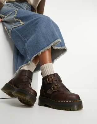 Bottes Vintage Dr Martens Babies à Boucles - Taille 6 UK / 39 FR - Cuir Noir - Occasion