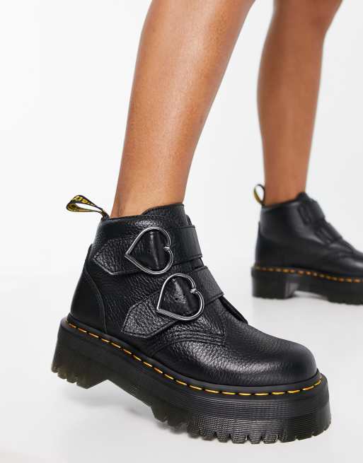 Dr Martens Devon Heart boots in black ASOS