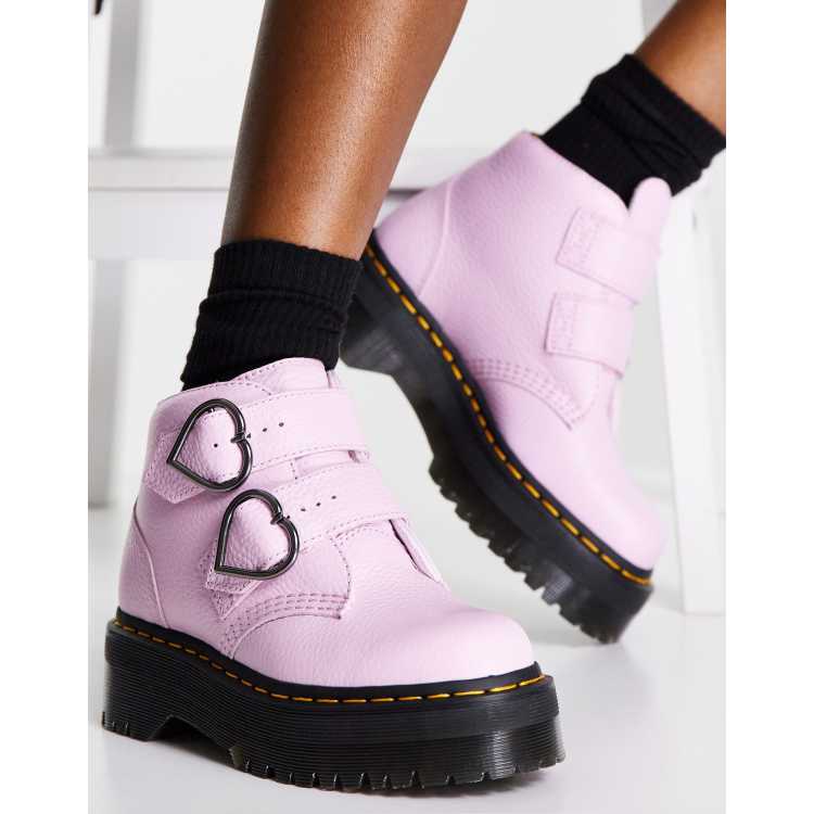 Pink doc store martens with hearts