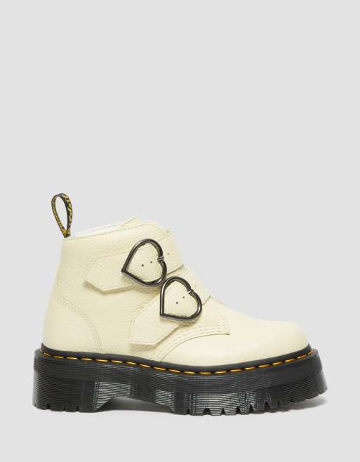 Dr. Martens – Devon Heart – Kremowe botki, 3 z 4