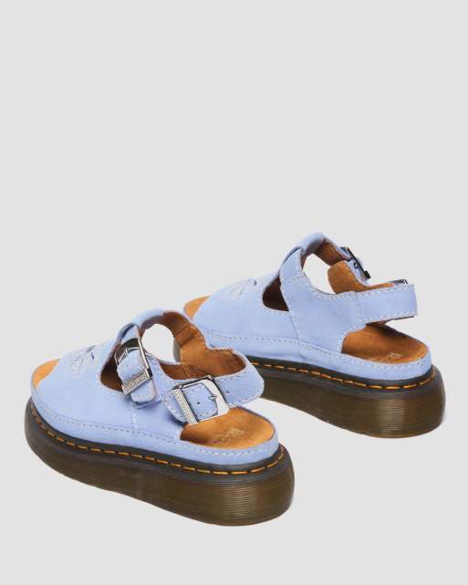 Dr Martens Dunnet Flower suede Sandal in cornflower blue, 4 of 4