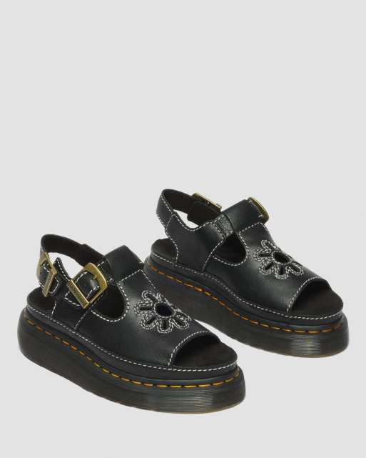 Dr. Martens – Dunnet – Sandalen in Schwarz mit Blumendesign, 2 von 4