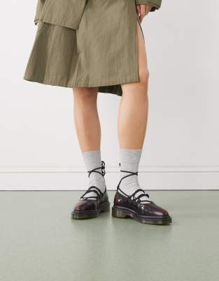  Elphie lace up shoe in cherry red
