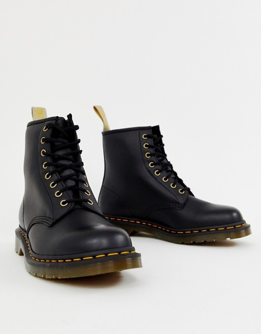 Dr Martens faux leather 1460 8-eye boots in black