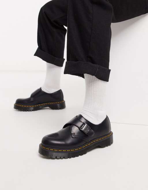 ga verder Ik heb het erkend zebra Dr Martens fenimore buckle strap shoes in black | ASOS