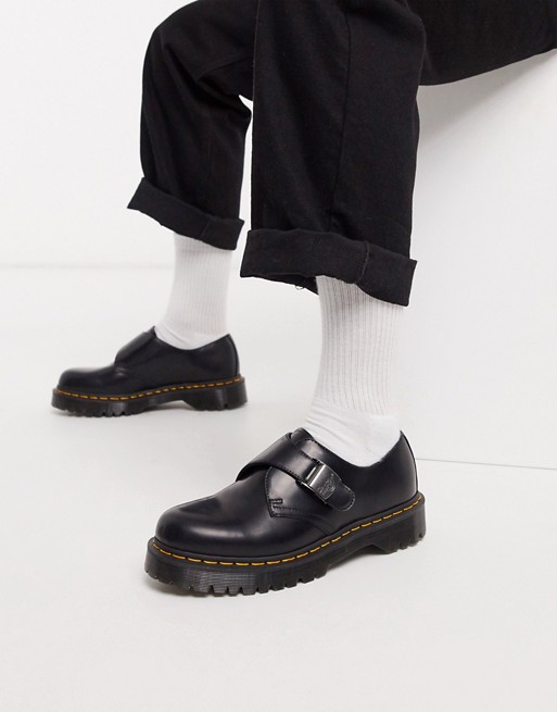 Dr Martens fenimore buckle strap shoes in black