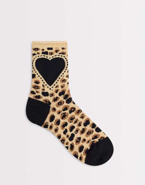 Dr Martens – Flerfärgade strumpor med hjärtan och leopardmönster - view 1