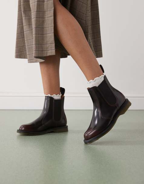 Dr Martens - Flora - Laarzen in kersenrood - view 1