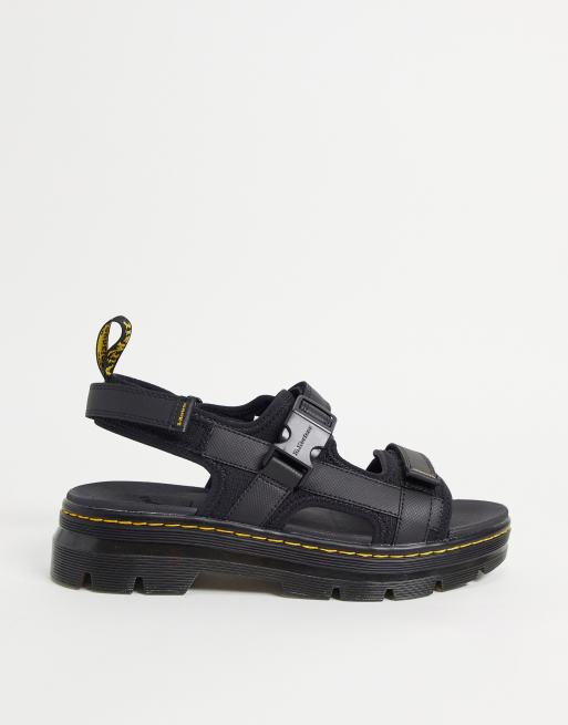 Dr Martens forster tech sandals in black | ASOS