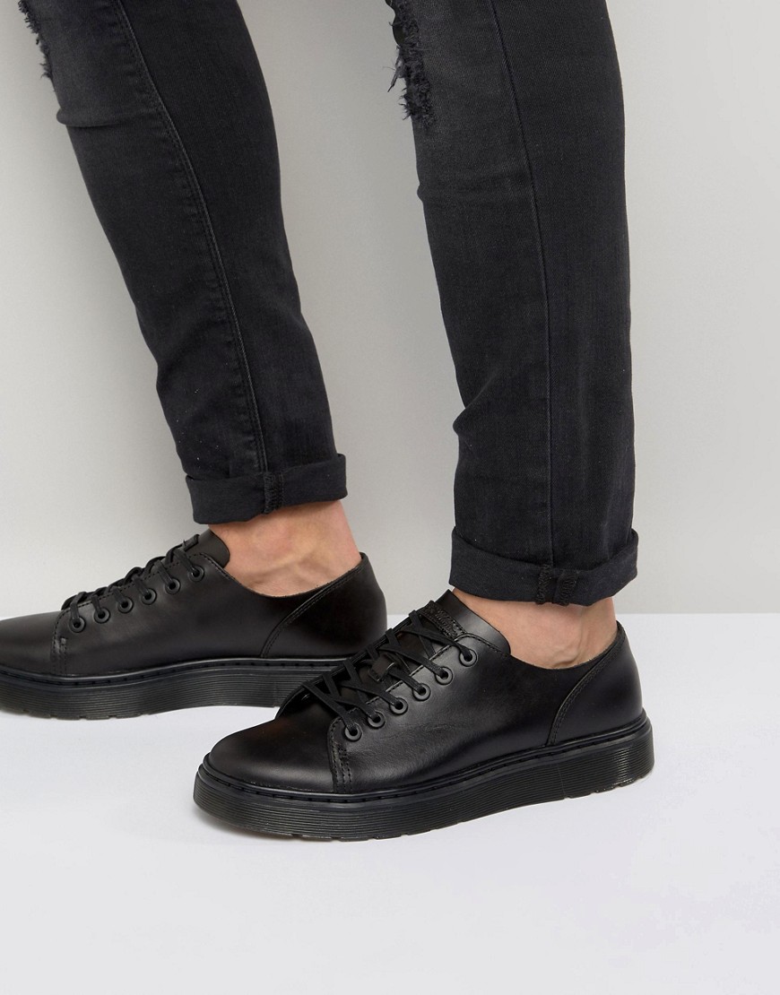 Dr Martens - Fusion - Sneakers color nero liscio con 6 paia di occhielli