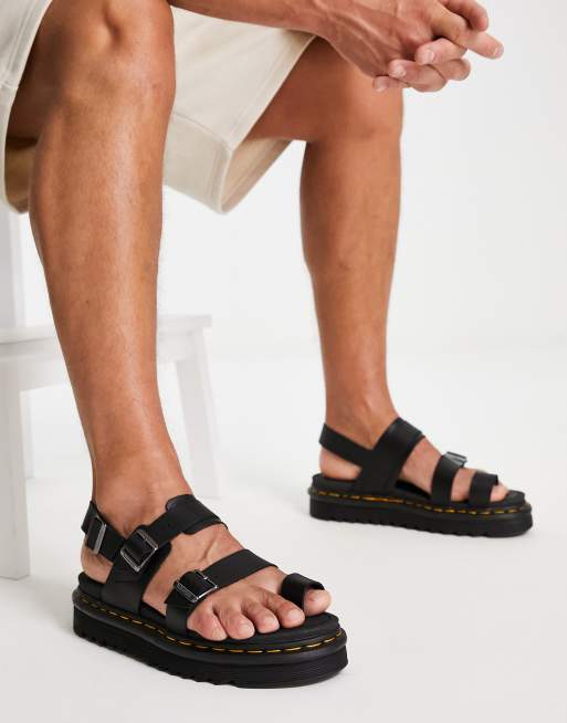 Dr Martens Fynn sandals in black brando