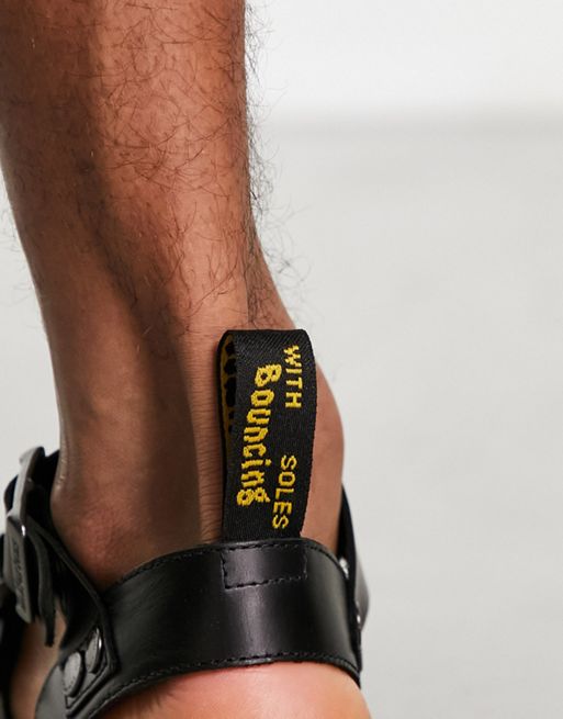 Dr Martens Garin sandals in black brando leather | ASOS