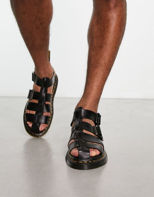 Dr Martens Garin sandals in black brando leather | ASOS