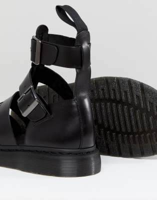 dr martens geraldo ankle strap sandals in black