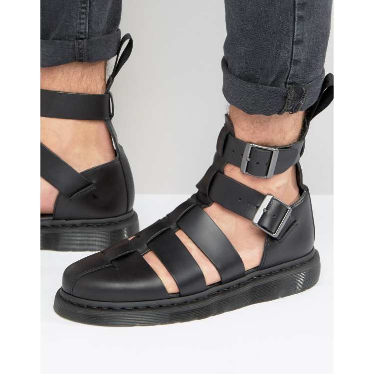 Dr martens geraldo ankle strap sale sandals in black