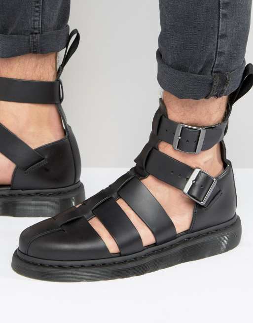 Dr martens geraldo ankle 2025 strap sandals in black