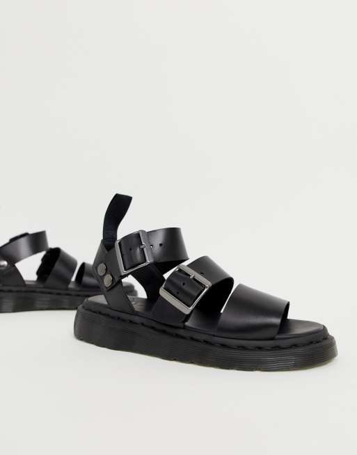 Dr Martens Gryphon leather sandals in black ASOS