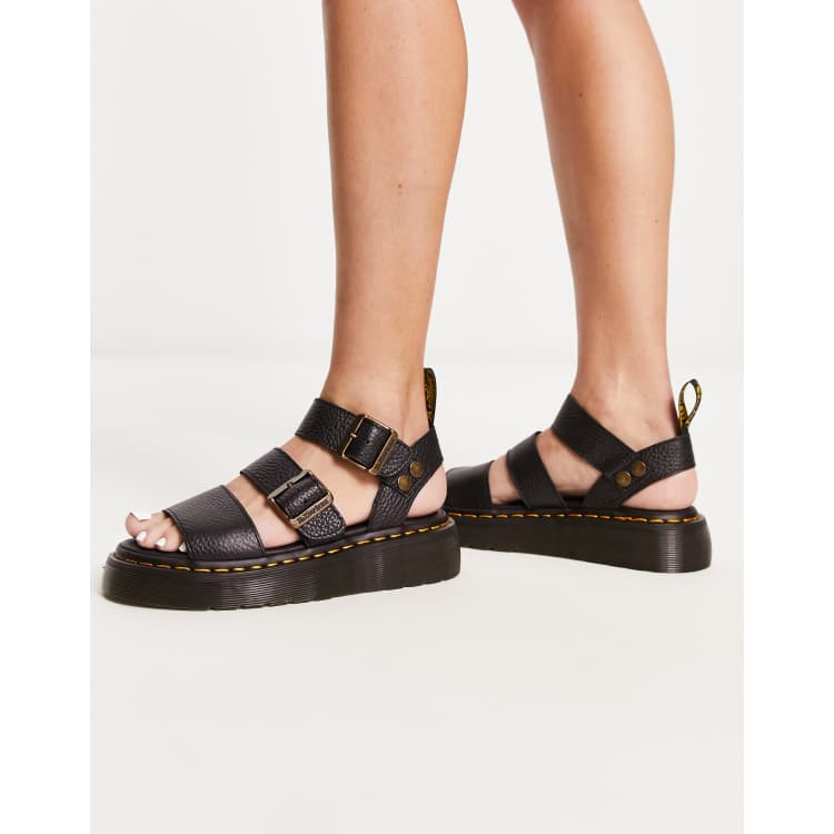 Dr Martens Gryphon Quad leather sandals in black