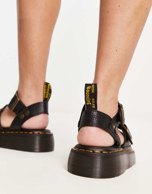 Dr Martens Gryphon Quad leather sandals in black