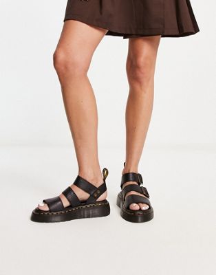 Dr Martens Gryphon Quad leather sandals in black