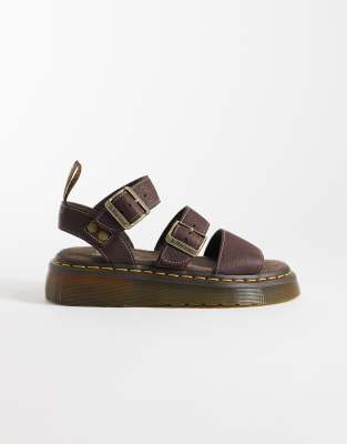 DR MARTENS - Gryphon Quad - Sandales - Marron 36