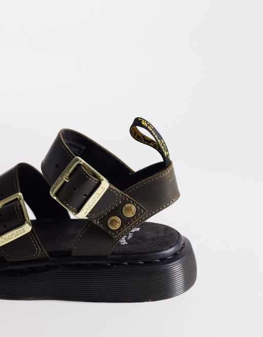 Dr Martens Gryphon sandal in dark olive, 4 of 4