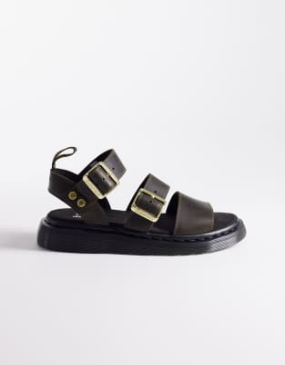 DR MARTENS - Gryphon - Sandales - Marron foncé-Vert 36