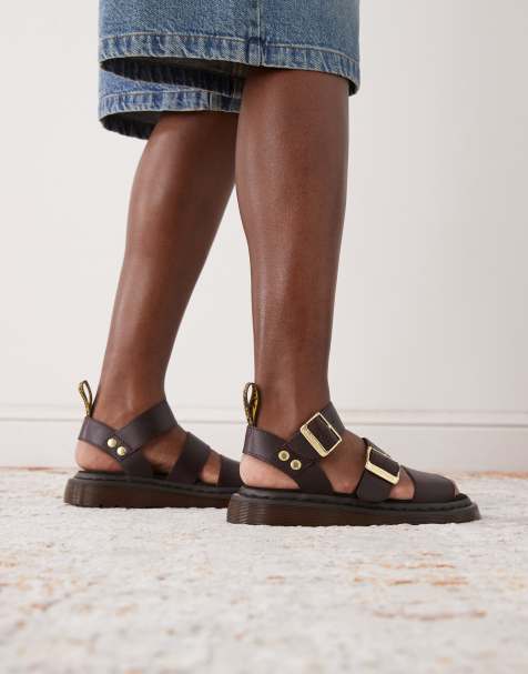 Dr Martens Gryphon sandals in dark brown - view 1