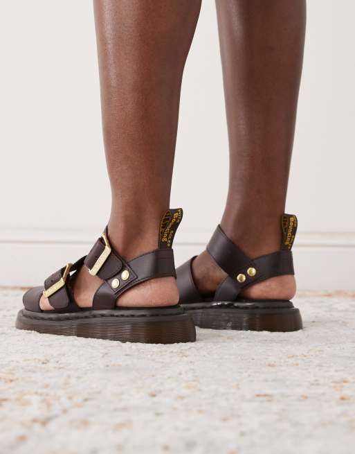 Dr Martens Gryphon sandals in dark brown, 4 of 4