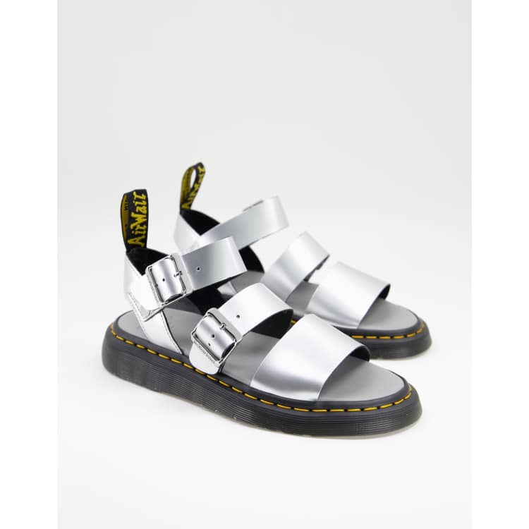 Dr martens deals sandals silver