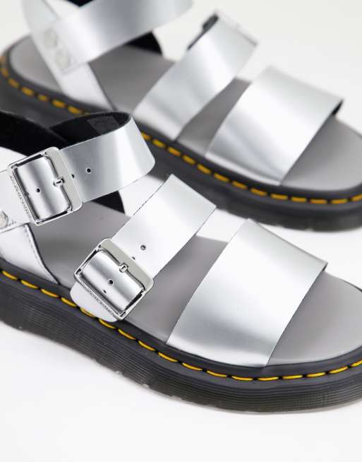 Dr martens store sandals silver