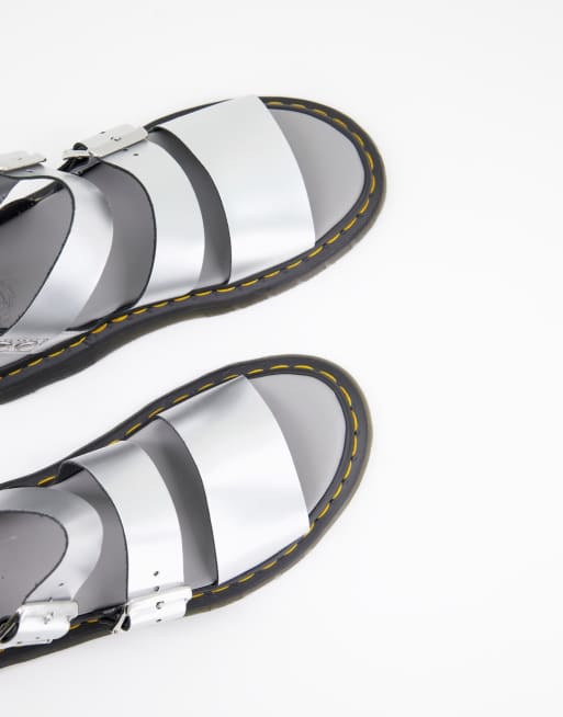 Silver doc marten online sandals