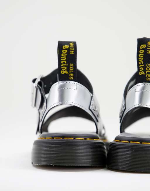 Silver doc hotsell marten sandals