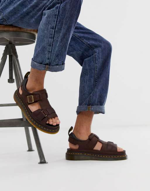 Dr marten brown sandals sale