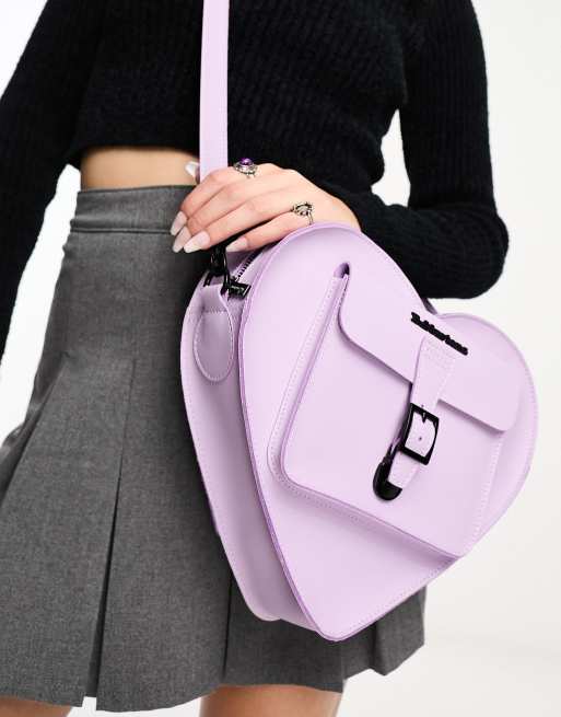 Dr Martens heart backpack in lilac leather