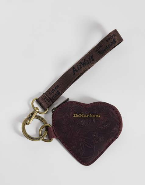 Dr Martens Heart purse in cherry red floral embossed - view 1