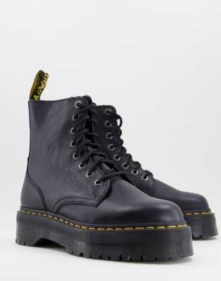 Dr Martens jadon 8 eye boots in black pisa | ASOS