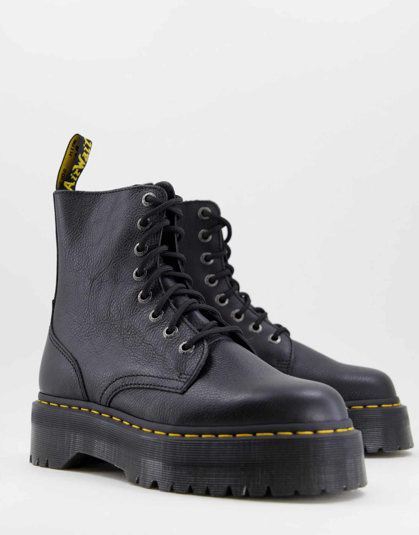 Черные ботинки Dr Martens Jadon с 8-метровым рисунком Pisa