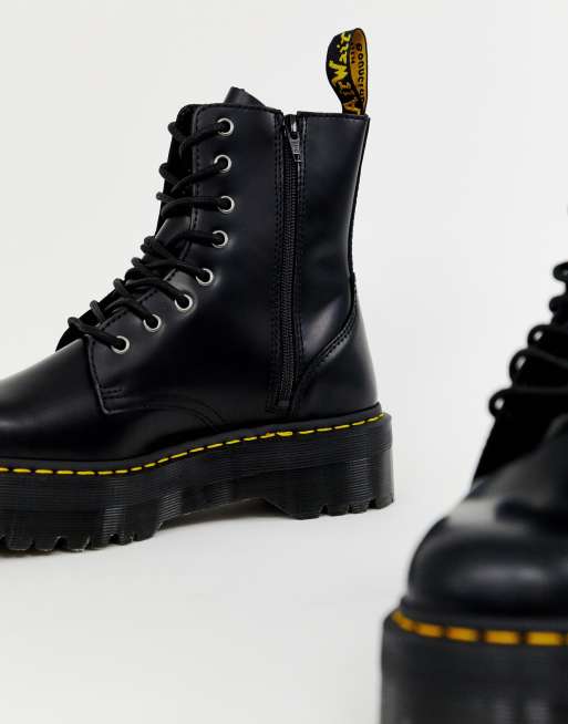 Dr. Martens Jadon 8-Eye Leather Platform Boot for Men and Women Black –  HiPOP Fashion