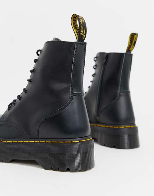 Dr Martens Jadon 8 eye platform boots in blue vintage