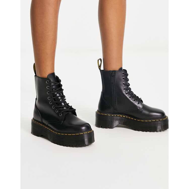 Dr Martens Jadon 8-Eye Smooth Leather Platform Boots